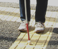 誘導ブロック練習の様子